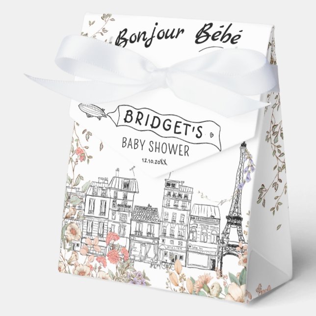 Ballotins Bonjour Bebe Baby shower neutre du genre (Recto)