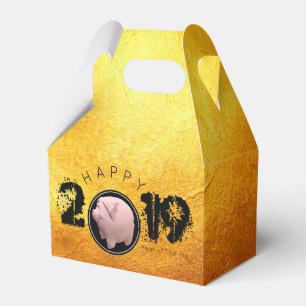 Ballotins Bonne année PIg 2019 Ballotin d'or 3D original 1