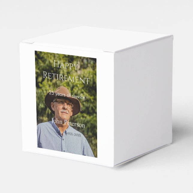 Ballotins Bonne retraite photo nom année de service (Verso)