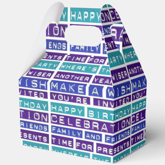 Ballotins Bonne soumission d'anniversaire Favoriser les boît (Recto)