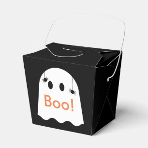 Ballotins Boo ! Boîte cadeau Halloween Ghost Black Favor