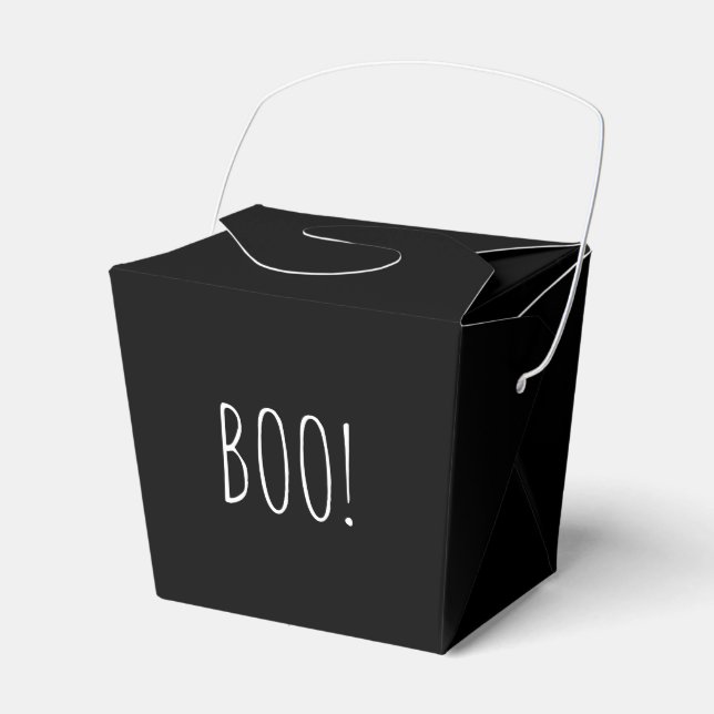 Ballotins Boom noir simple typographie drôle mignon Hallowee (Verso)