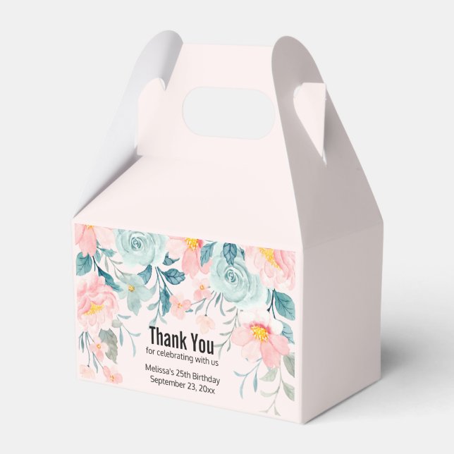 Ballotins Bordure florale rose et verte (Verso)