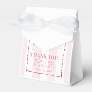 Ballotins Bordure rouge rose rétro Brunch et Baby shower mou