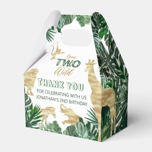 Ballotins Born Wild Jungle Safari Thématique 2e fête d'anniv (Verso)