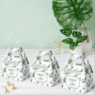 Ballotins Boston Toile Forest Green Ballotin personnalisé