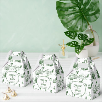 Ballotins Boston Toile Forest Green Ballotin personnalisé