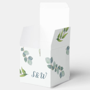 Ballotins Botanique Eucalyptus Feuille mariage Favor Box