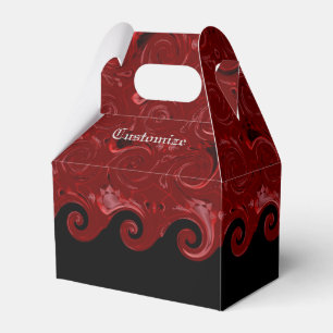 Ballotins Boucles en satin rouge et noir Ballotin Gable