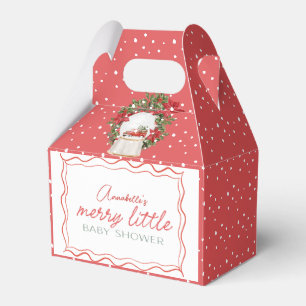 Ballotins Boule à neige Camion Rouge Merry Little Baby Showe