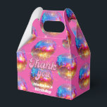 Ballotins Boule disco scintillante or rose fete d'anniversai<br><div class="desc">Aimez-vous la boule à facettes disco dansante des années 80 ? La boule disco des années 70 ? Regardez nos Boîtes de Faveurs de Fête d'Anniversaire Groovy Disco Ball Gold Pink Glitter ! Célébrez avec style avec nos boîtes de faveurs rose chaud à boule disco vibrantes, avec une boule disco...</div>