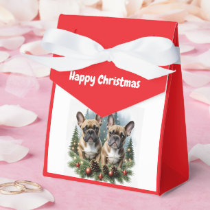 Ballotins Bouledogue français  Couronne de Noël Bouledogue