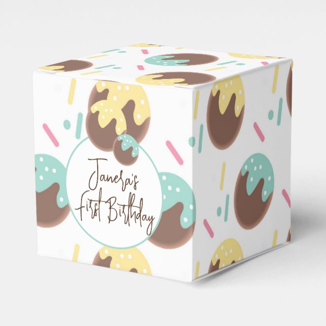 Ballotins Boules de Cakepop mignonnes pour le premier annive (Verso)