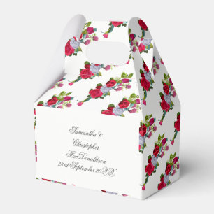 Ballotins Bouquet à fleurs roses rouge et blanc