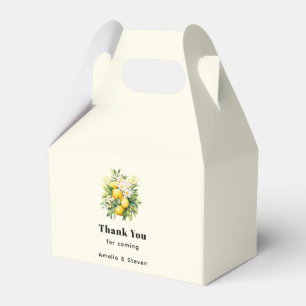 Ballotins Bouquet de Citron avec Mariage aux Fleurs Blanches