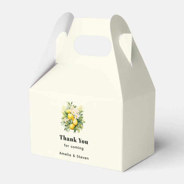 Ballotins Bouquet de Citron avec Mariage aux Fleurs Blanches (Verso)