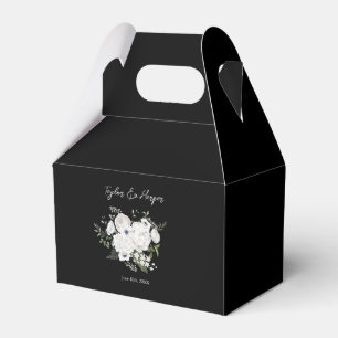 Ballotins Bouquet floral élégant noir et blanc moderne
