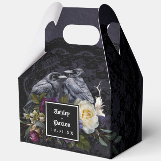 Ballotins Bouquet floral gothique Moody sur dentelle noire L