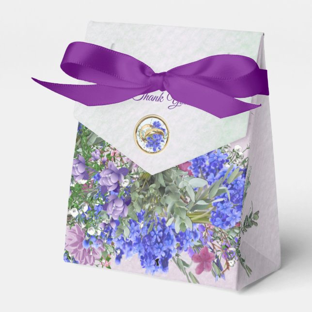 Ballotins Bouquets de fleurs de lavande - violet (Verso)