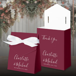 Ballotins Bourgogne Chic Élégant Mariage Script