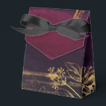 Ballotins Bourgogne foncé et or<br><div class="desc">Boîte de faveur vintage étincelante aux accents de bourgogne et d'or.</div>