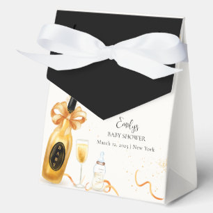 Ballotins Bouteilles Black Gold Poppin Baby shower Champagne