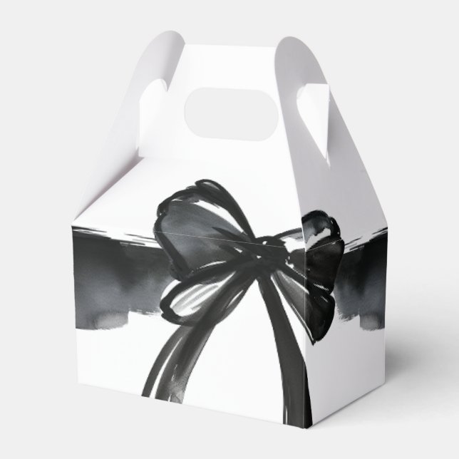 Ballotins Bow Aquarelle Noire Moderne Attache Le Mariage De  (Verso)