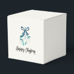 Ballotins Bow et mytilène bleus<br><div class="desc">Sweet Mistletoe et joli ruban bleu. Un style moderne et parfait pour les petits cadeaux et merci. Un style simple et charmant pour embellir votre cadeau de cette année.</div>