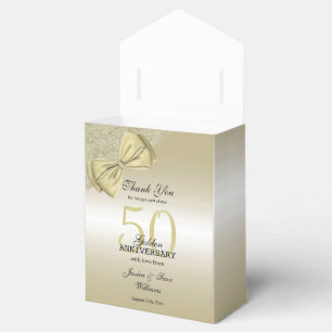 Ballotins Bow et Parties scintillant en or romantique 50e Ma