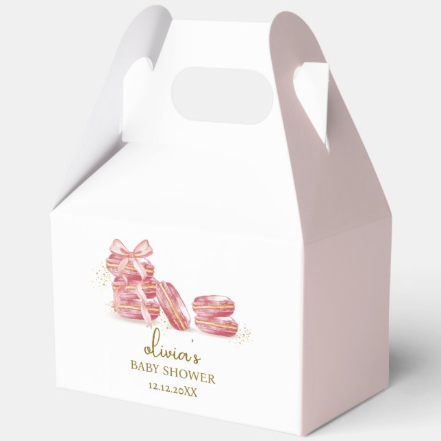 Ballotins Bow rose Bonjour Bébé Baby shower français des Mac (Recto)