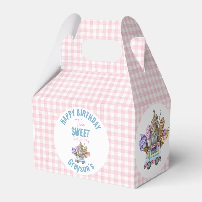 Ballotins Boy Ice Cream Camion Deux Sweet 2e Anniversaire (Verso)
