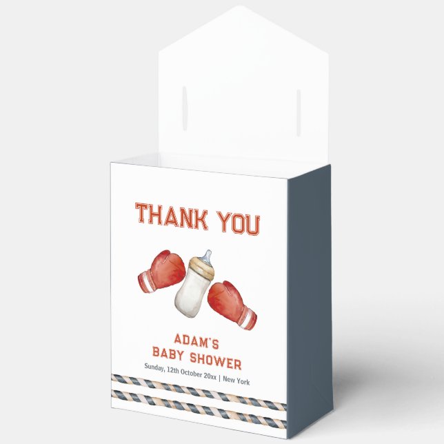 Ballotins Boy Modern Boxing Little Champion Baby Shower  (Ouvrir)