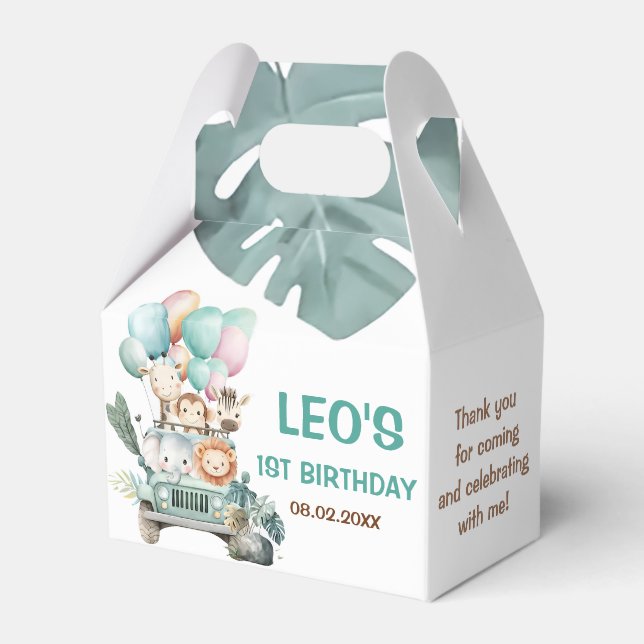 Ballotins Boys Cute Safari Birthday  (Verso)