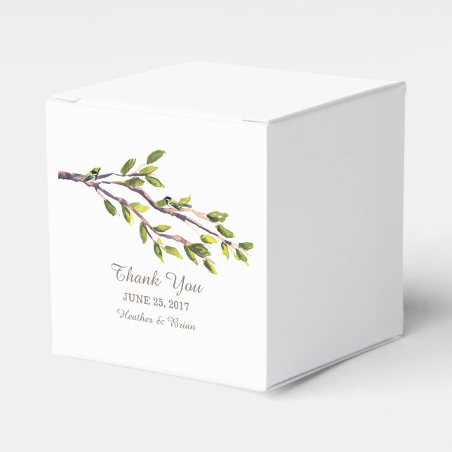Ballotins Branches brossées Mariage Favor Boxes (Verso)