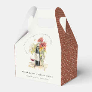 Ballotins Bravo à aimer Vin Rouge Jaune Floral Mariage