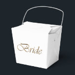 Ballotins Bride blanc & or script calligraphie élégant chic<br><div class="desc">Bride blanc et or script calligraphie élégante chic ballotin cadeau.</div>