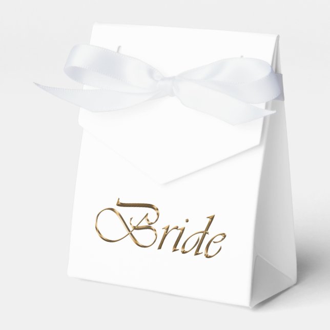 Ballotins Bride écriture or blanc calligraphie chic élégant (Verso)