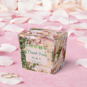 Ballotins Briques peintes Green Ivy Wedding Favor Box