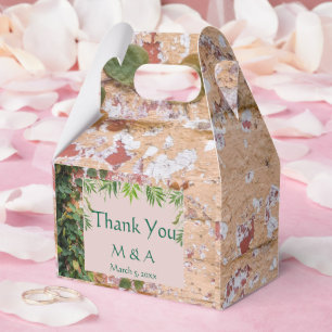 Ballotins Briques peintes Green Ivy Wedding Favor Box