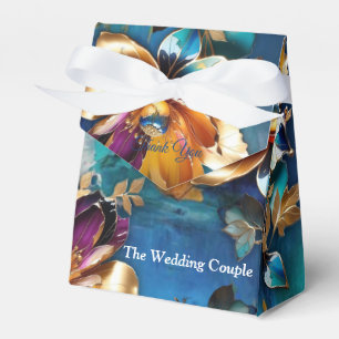 Ballotins bronze Abstrait, style baroque bleu or