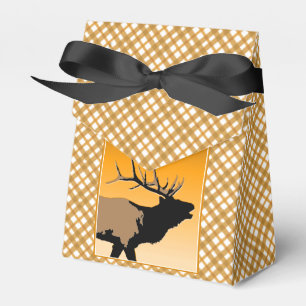 Ballotins Brouillonnant Bull Elk au coucher du soleil Art or