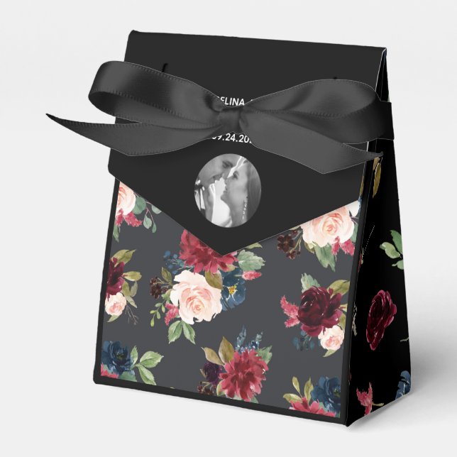 Ballotins Brousse Bourgogne Photo Floral Elegant Aquarelle (Verso)