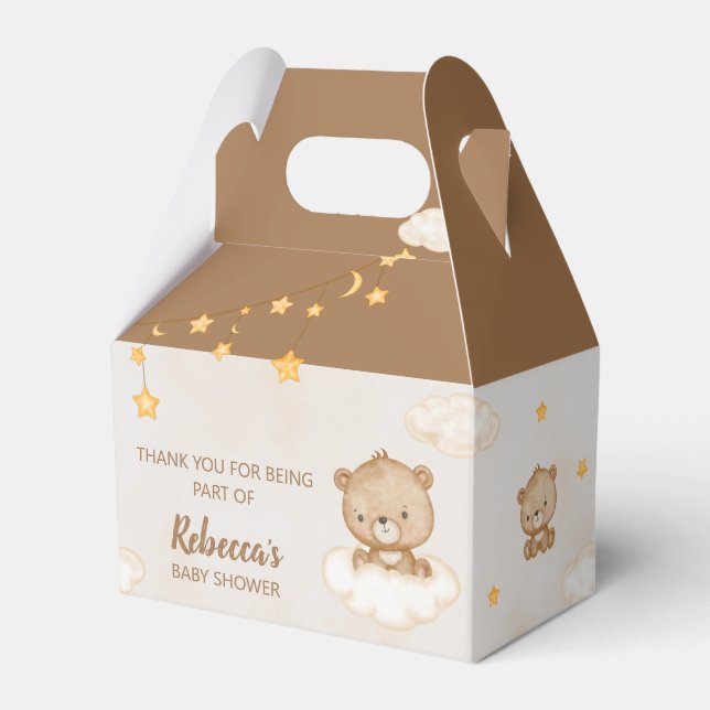 Ballotins Brown Ours mignon Nous Pouvons Attendre Baby showe (Verso)