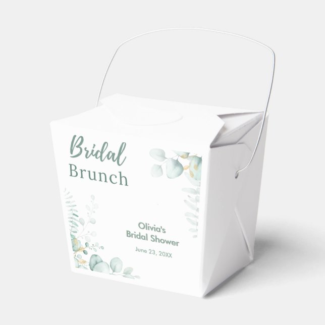 Ballotins Brunch de mariage botanique eucalyptus Baby Shower (Verso)