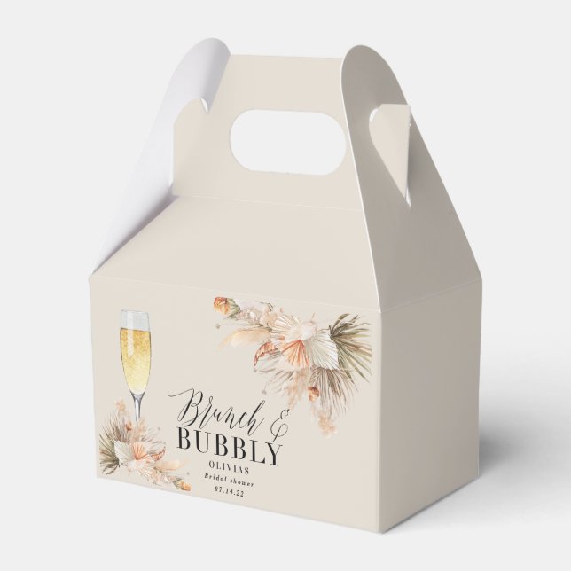 Ballotins brunch et bubbly Bridal douche pampas herbe Favo (Verso)