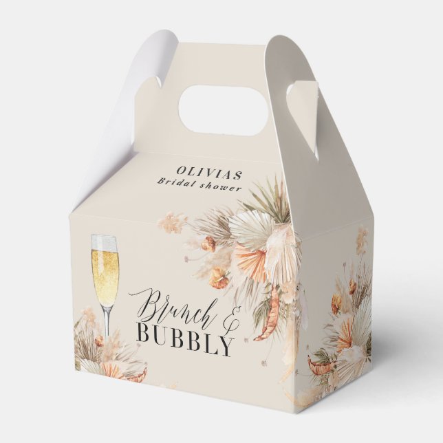 Ballotins Brunch et bulle Douche nuptiale pampas herbe Favor (Verso)