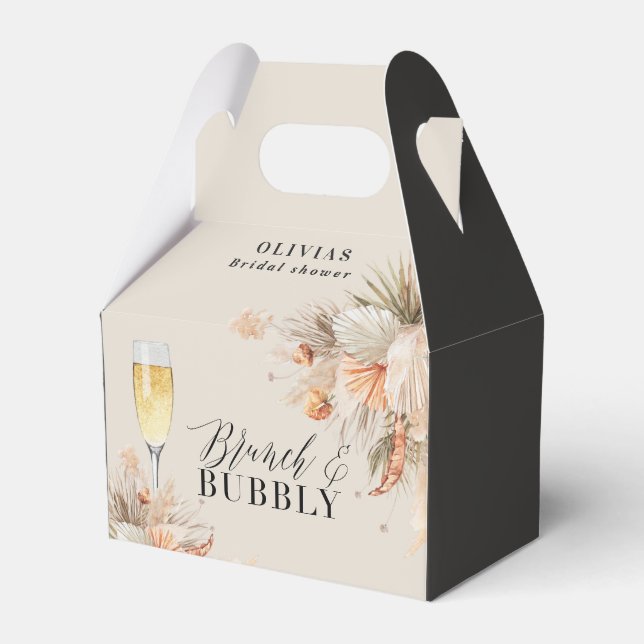 Ballotins Brunch et bulle Douche nuptiale pampas herbe Favor (Verso)