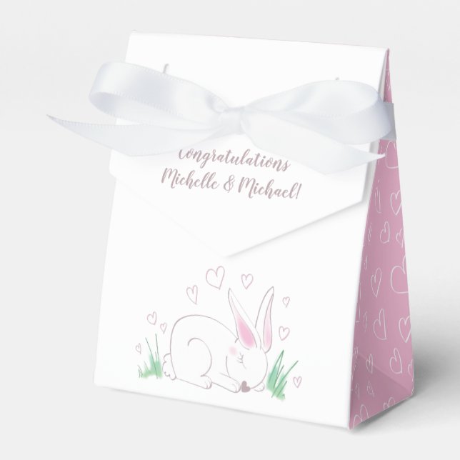 Ballotins Bunny Baby shower Spring Rose Girl (Verso)