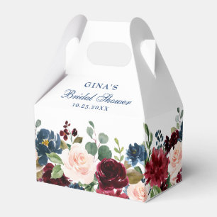 Ballotins Burgundy Navy Blue Blush Floral Bridal Showe