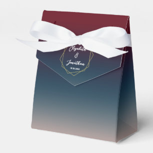 Ballotins Burgundy Navy Blush Ombre Mariage géométrique